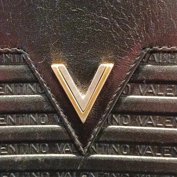 Valentino Black Clutch with Gold Accents - Picture 2 of 9